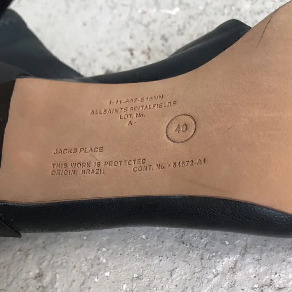 Alll Saints Stretch Leather open toe